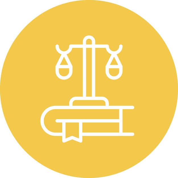 Икона в векторном масштабе закона иллюстрация иконного набора Crime and Law