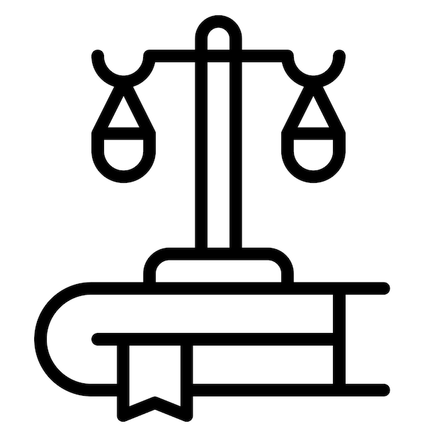 Law Scale vector icon illustration of Crime and Law iconset