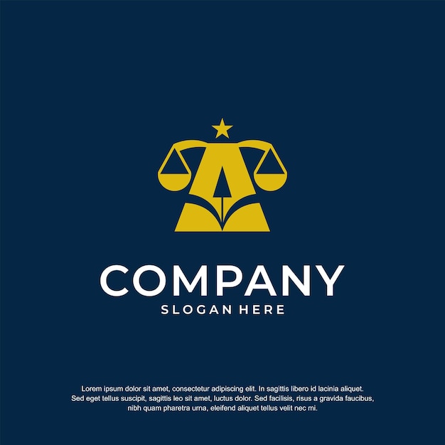 law statue logo premium vector