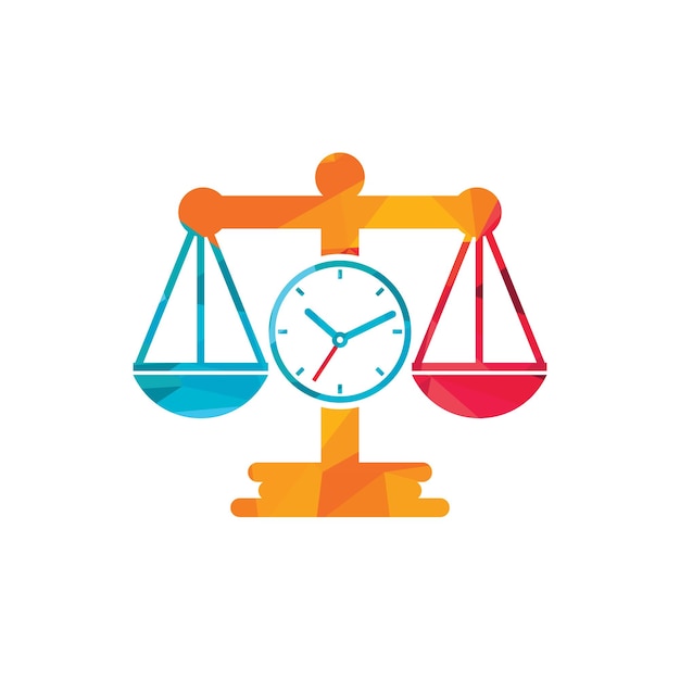 Law time vector logo design