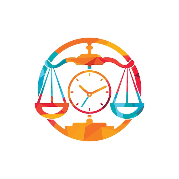 Law time vector logo design