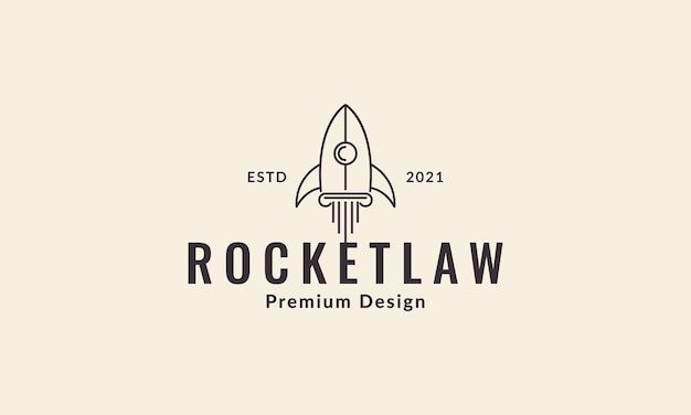 Law with rocket logo vector symbol icon illustration design