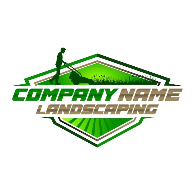 Lawn care and landscaping logo