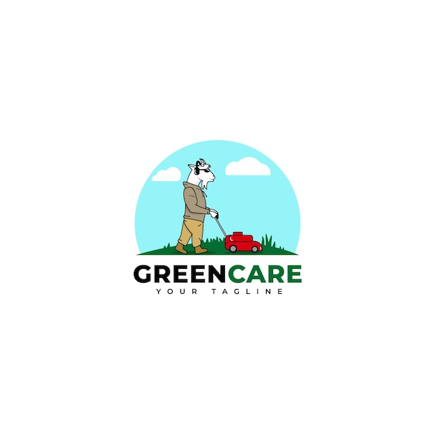 Lawn care logo illustration