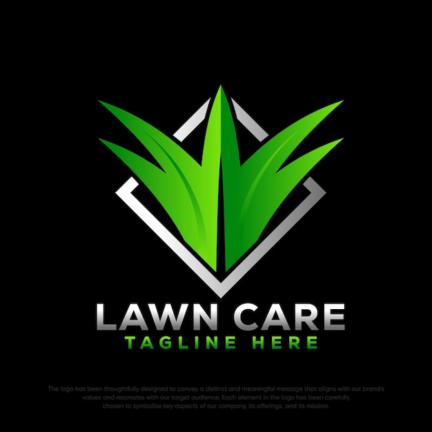 Vector lawn care logo lawn care design care vector logo templete