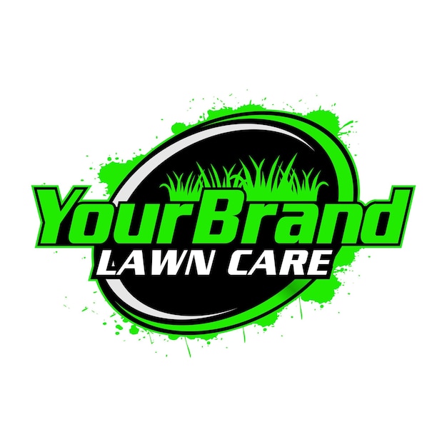 Vector lawn care services logo vector