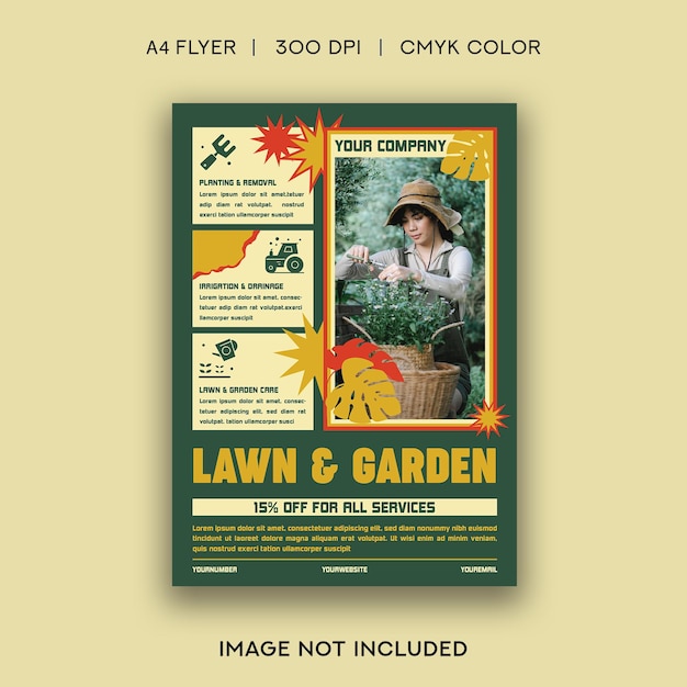 Vector lawn and garden services flyer