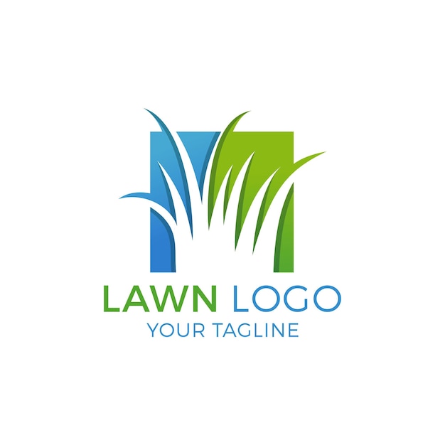 Lawn Logo Design Vector Illustration