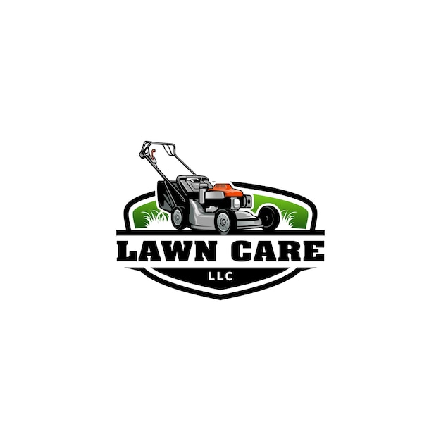 lawn mower  lawn care isolated logo vector