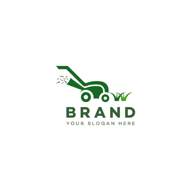 Vector lawn mower logo design template elements vector illustration new modern logo