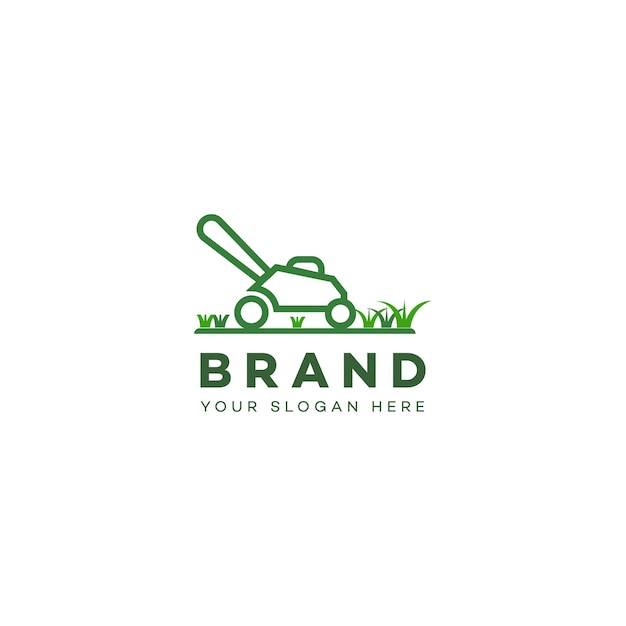 Lawn mower logo design template elements Vector illustration New Modern logo