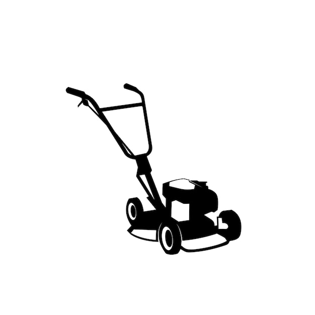 lawn mower logo silhouette