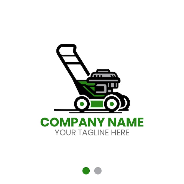 lawn mower logo vector design for lawn care