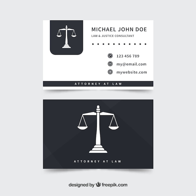 Lawyer card template