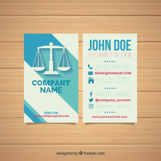 Lawyer card template