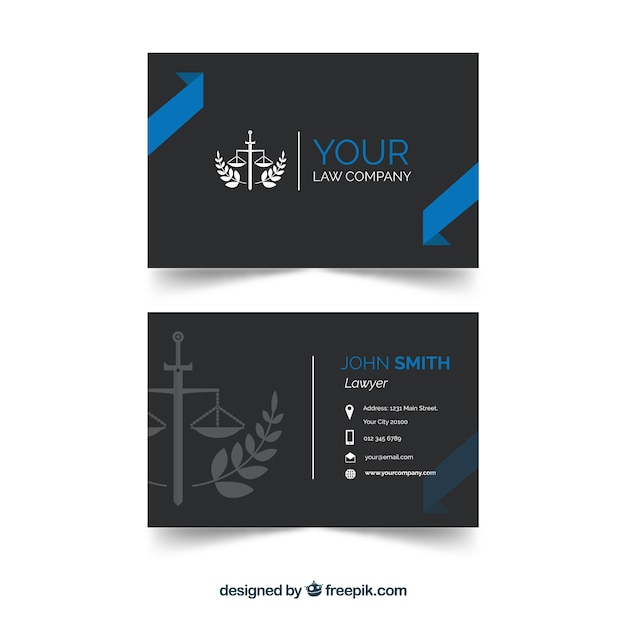 Lawyer card template