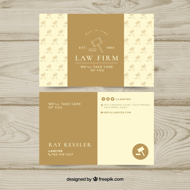 Lawyer card template