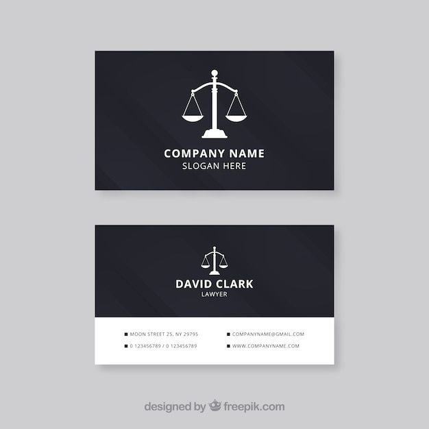 Lawyer card template