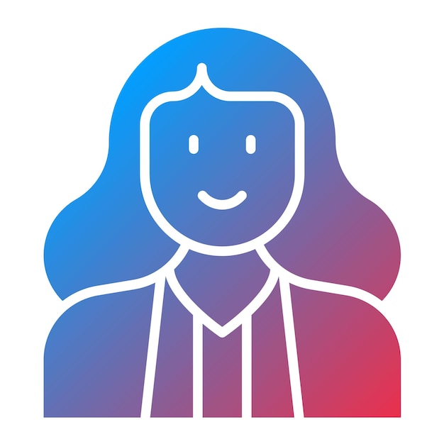 Lawyer Female icon vector image Can be used for Professions