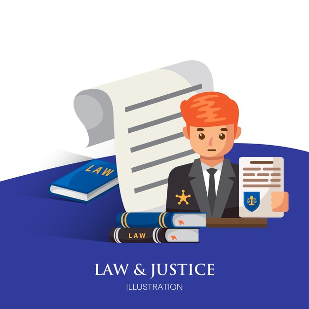 Vector lawyer illustration design vector design