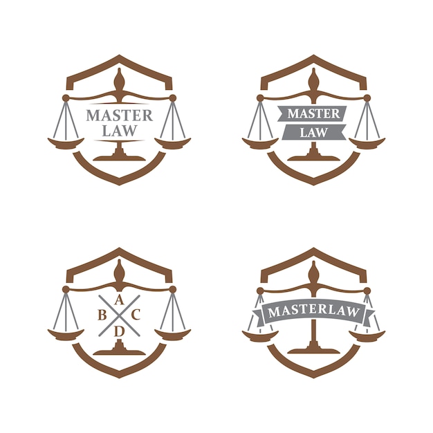 lawyer and justice logo, law office logo, attorney brand