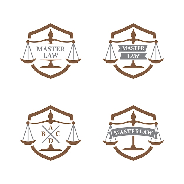 Vector lawyer and justice logo, law office logo, attorney brand