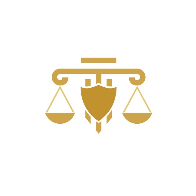 Стиль креативного элемента логотипа юриста Premium