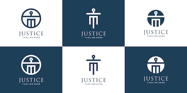 Lawyer logo design modern and unique premium vector