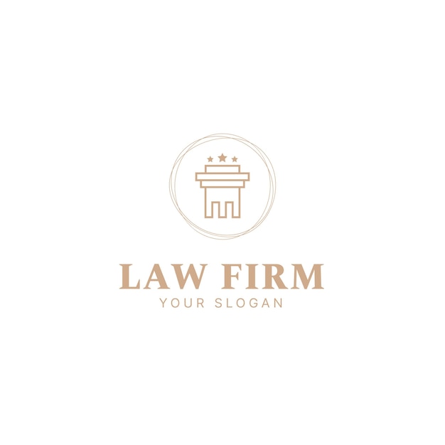 Lawyer logo design template law firm justice logo law logo