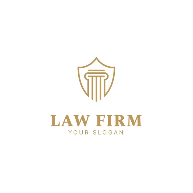 Вектор Юрист логотип дизайн шаблона юридическая фирма правосудие логотип закон логотип