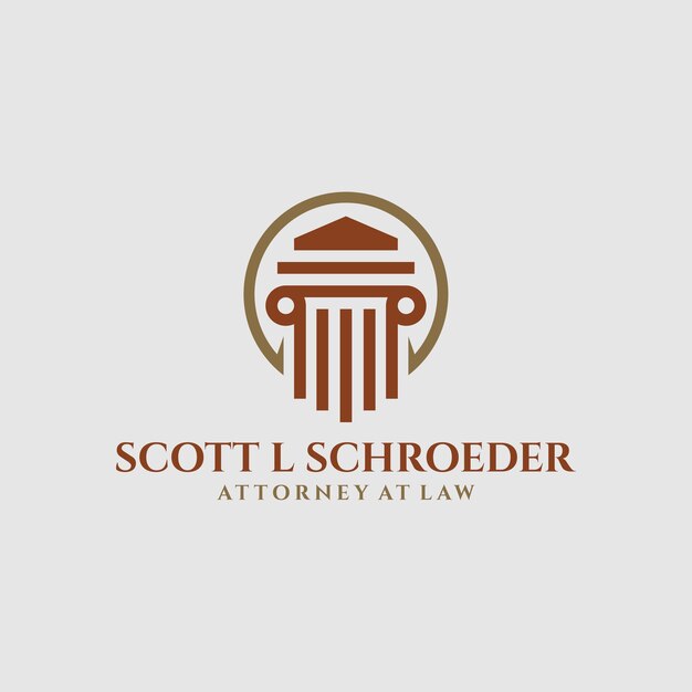 Vector lawyer logo with creative element style premium vector