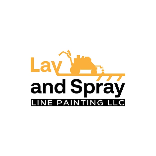 Lay and spray paint parking urban street logo design icon element vector