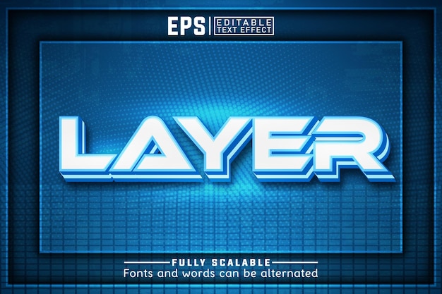 Layer 3d Bewerkbare tekst-effect