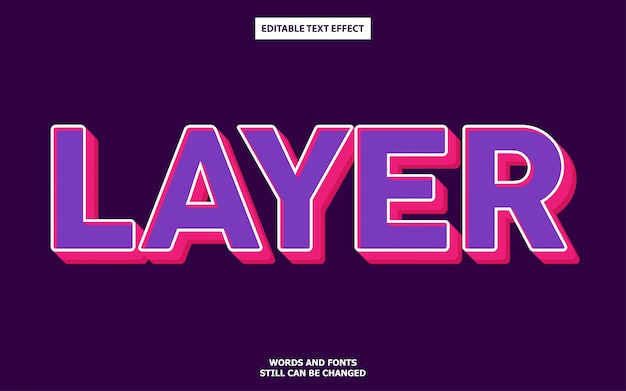 Layer editable text effect