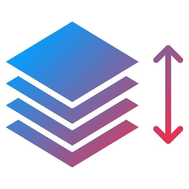 Layer Height Icon vector afbeelding Kan worden gebruikt voor 3D-printing