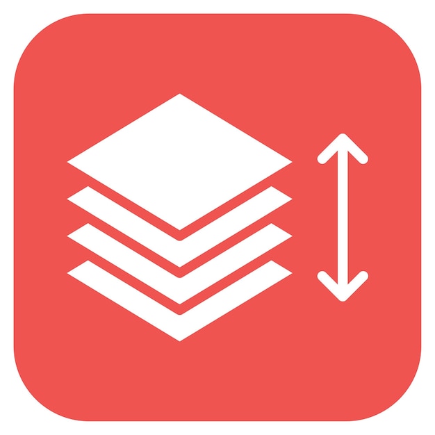 Layer Height Icon vector afbeelding Kan worden gebruikt voor 3D-printing