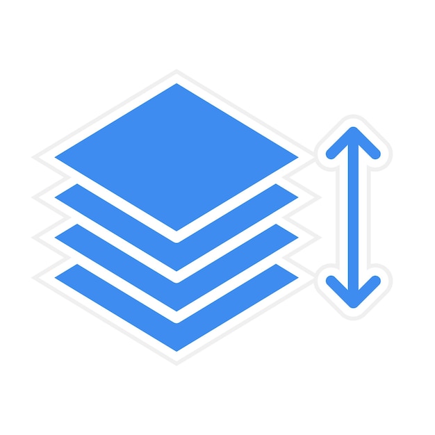 Layer Height Icon vector afbeelding Kan worden gebruikt voor 3D-printing