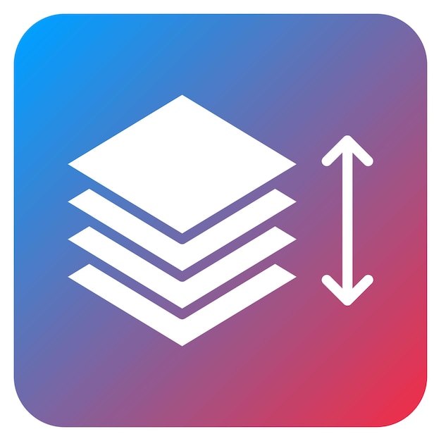 Layer Height Icon vector afbeelding Kan worden gebruikt voor 3D-printing