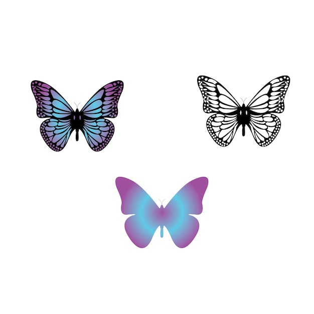 Layered Butterfly SVG vector design