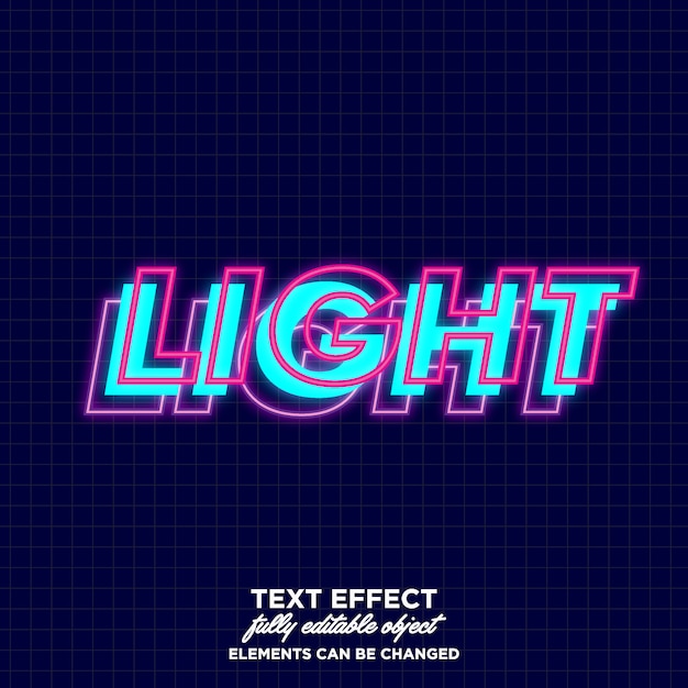 Layered font with glowing effect