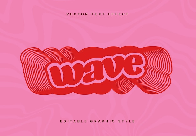 Vector layered twist text effect mockup