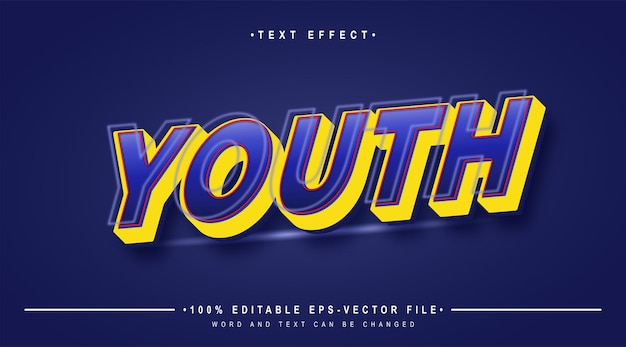 Layered youth text effect