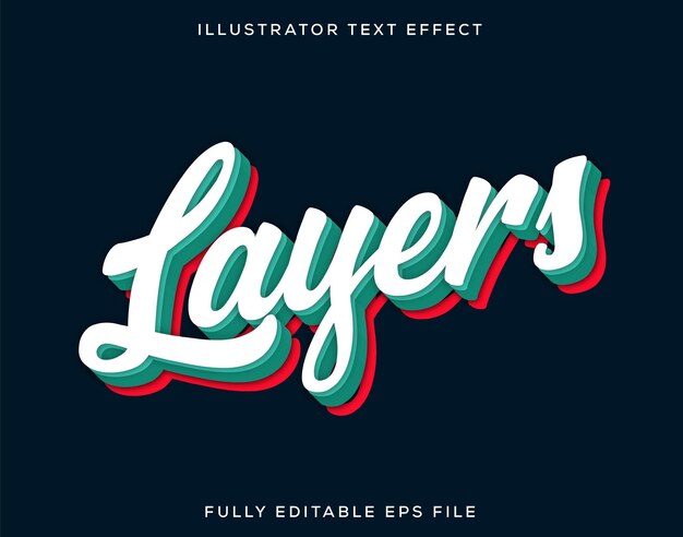 Layers text effect