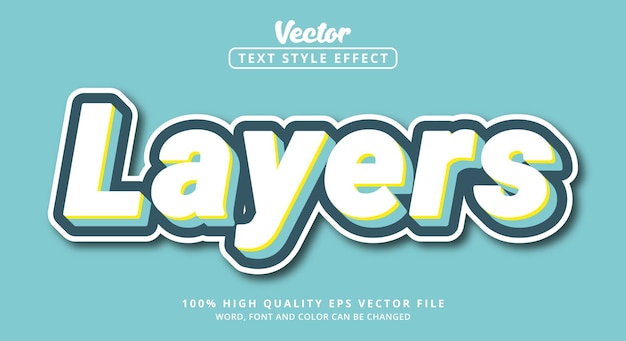 Layers text with layered style and modern style Editable text effect