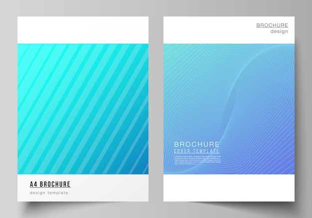 Vector the  layout of a4 format modern cover templates for brochure, abstract geometric