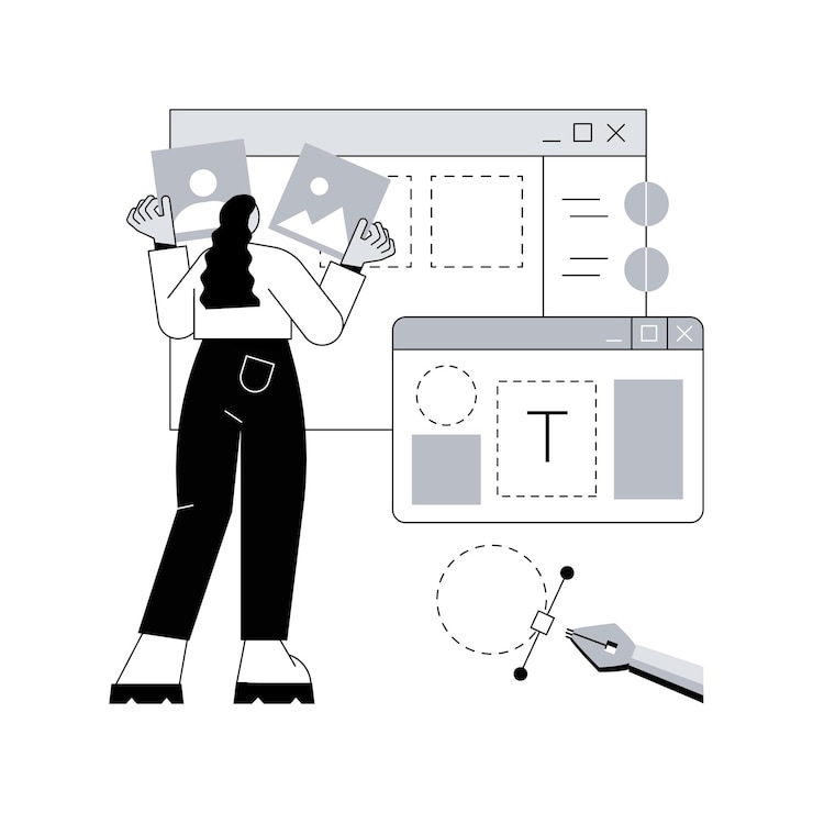 Vector layout abstract concept vector illustration