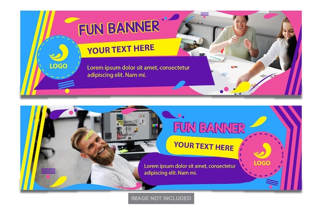 Vector layout banner fun color