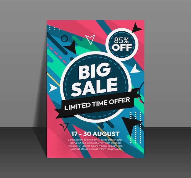 Layout big sale poster template design vector