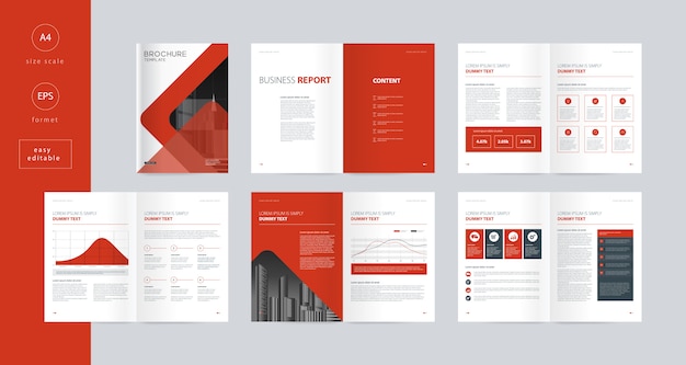 Vector layout design with cover page for company profile annual report and brochures template