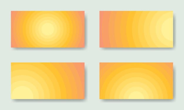 Layout from Abstract sunshine geometric backgroundsYellow to white gradient of curved stripes Summer template